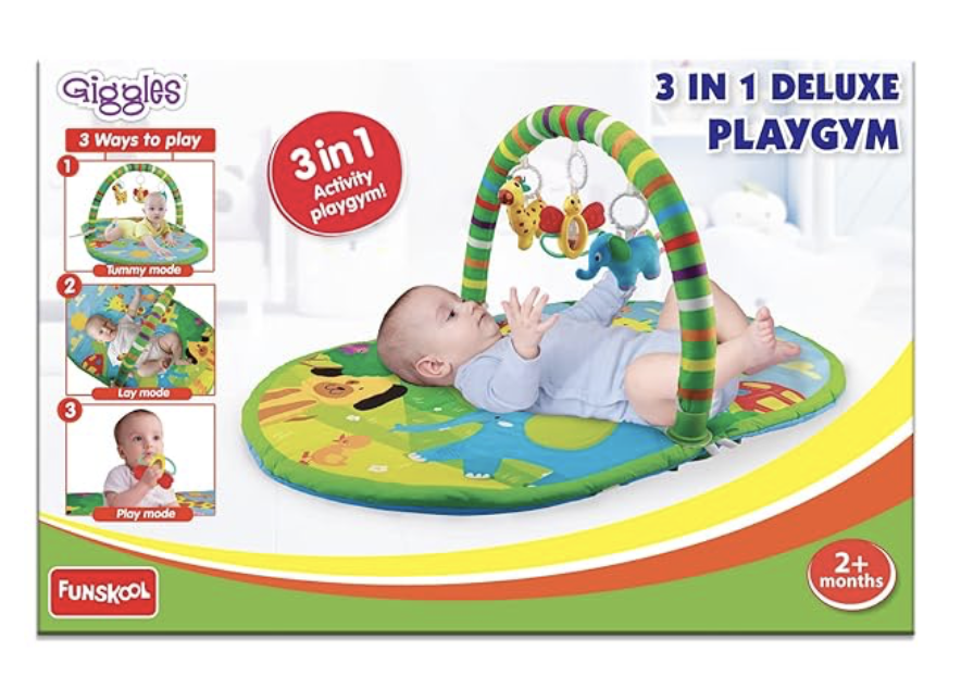 preowned but NEW Funskool 3 in 1 baby play gym